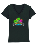Petrecere la bar pe plajă Tricou mânecă scurtă guler V Damă Evoker