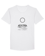Circle Sun - black boat Tricou mânecă scurtă guler larg Bărbat Skater