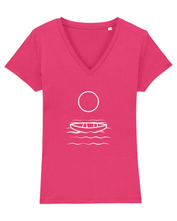 Circle Sun - white boat Raspberry