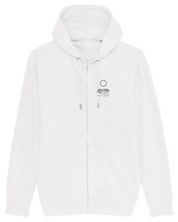 Circle Sun - black boat (chest) White