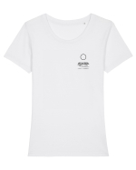 Circle Sun - black boat (chest) Tricou mânecă scurtă guler larg fitted Damă Expresser