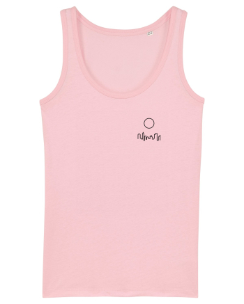 Circle Sun - black city (chest) Cotton Pink