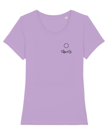Circle Sun - black city (chest) Lavender Dawn