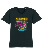 Weekend de vară Tricou mânecă scurtă guler V Bărbat Presenter