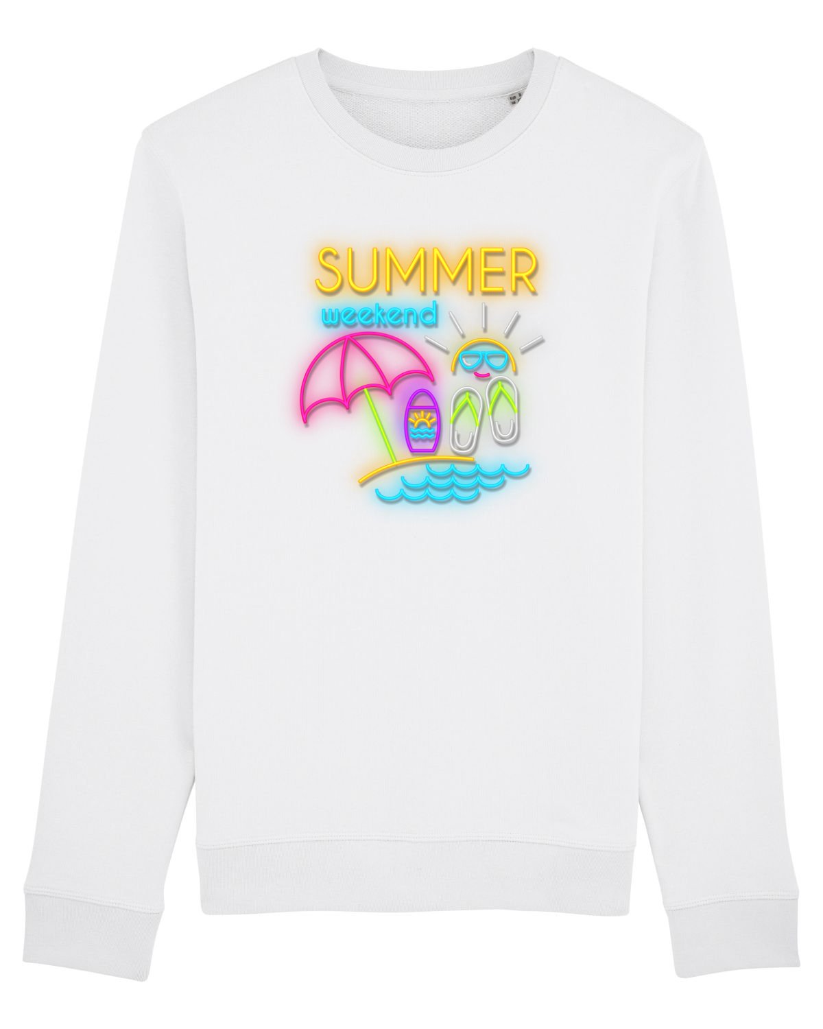 Bluză mânecă lungă Unisex Rise White