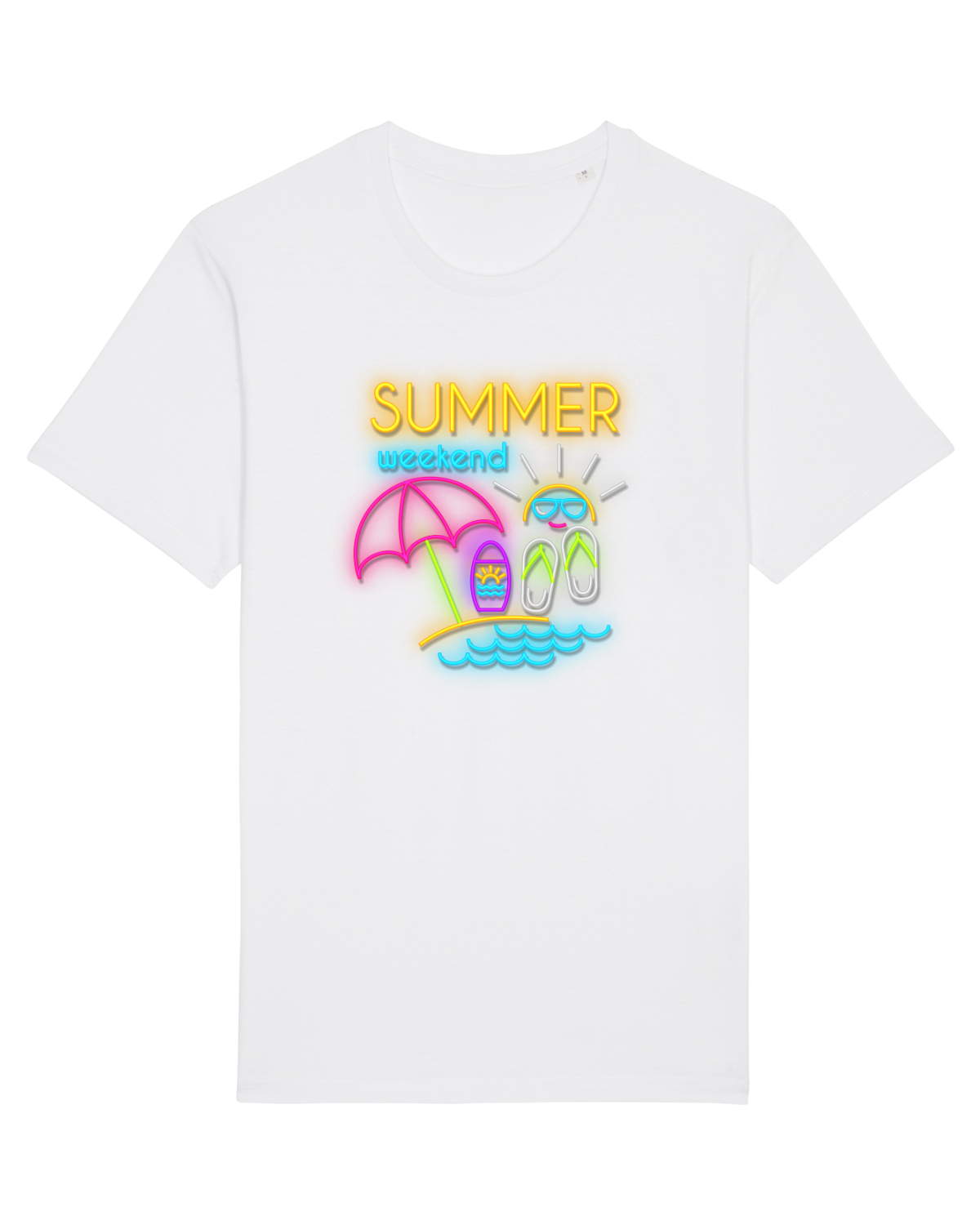 Tricou mânecă scurtă Unisex Rocker White