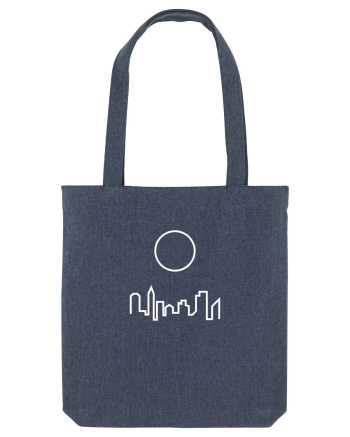 Circle Sun - white city Midnight Blue