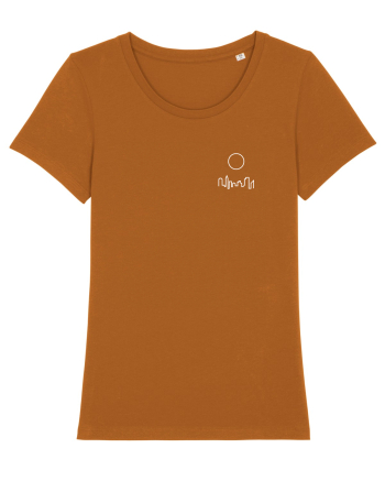 Circle Sun - white city (chest) Roasted Orange