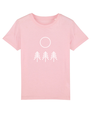 Circle Sun - white forest Cotton Pink
