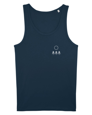 Circle Sun - white forest (chest) Navy
