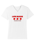 Life s*cks Tricou mânecă scurtă guler V Bărbat Presenter