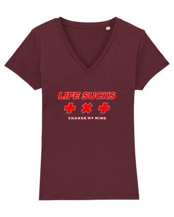 Life s*cks Burgundy
