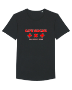 Life s*cks Tricou mânecă scurtă guler larg Bărbat Skater