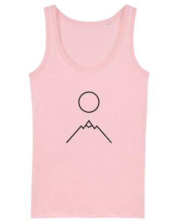 Circle Sun - black mountain Cotton Pink