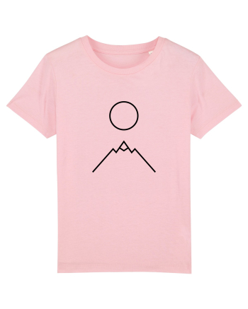 Circle Sun - black mountain Cotton Pink
