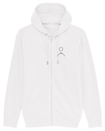 Circle Sun - black mountain (chest) White