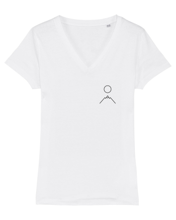 Circle Sun - black mountain (chest) White