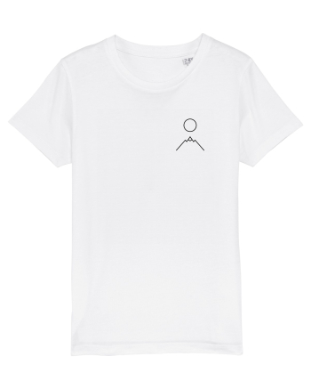 Circle Sun - black mountain (chest) White