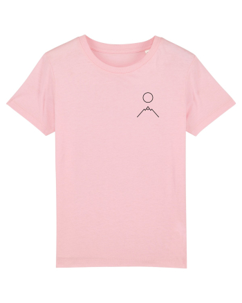 Circle Sun - black mountain (chest) Cotton Pink