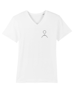 Circle Sun - black mountain (chest) Tricou mânecă scurtă guler V Bărbat Presenter