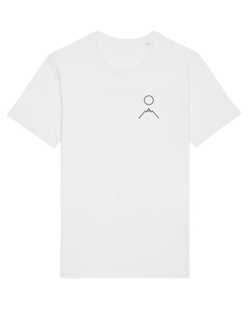 Circle Sun - black mountain (chest) White