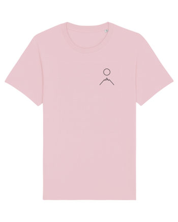 Circle Sun - black mountain (chest) Cotton Pink