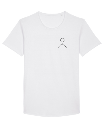 Circle Sun - black mountain (chest) White