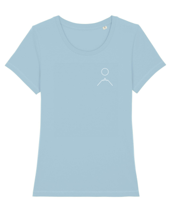 Circle Sun - white mountain (chest) Sky Blue