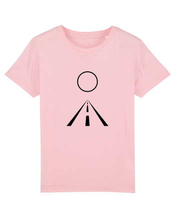 Circle Sun - black road Cotton Pink