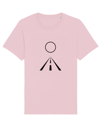 Circle Sun - black road Cotton Pink