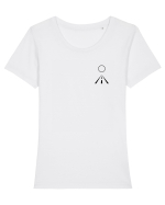 Circle Sun - black road (chest) Tricou mânecă scurtă guler larg fitted Damă Expresser