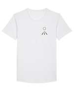 Circle Sun - black road (chest) Tricou mânecă scurtă guler larg Bărbat Skater