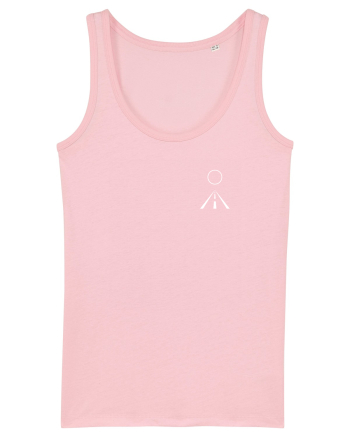 Circle Sun - white road (chest) Cotton Pink