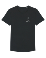 Circle Sun - white road (chest) Tricou mânecă scurtă guler larg Bărbat Skater