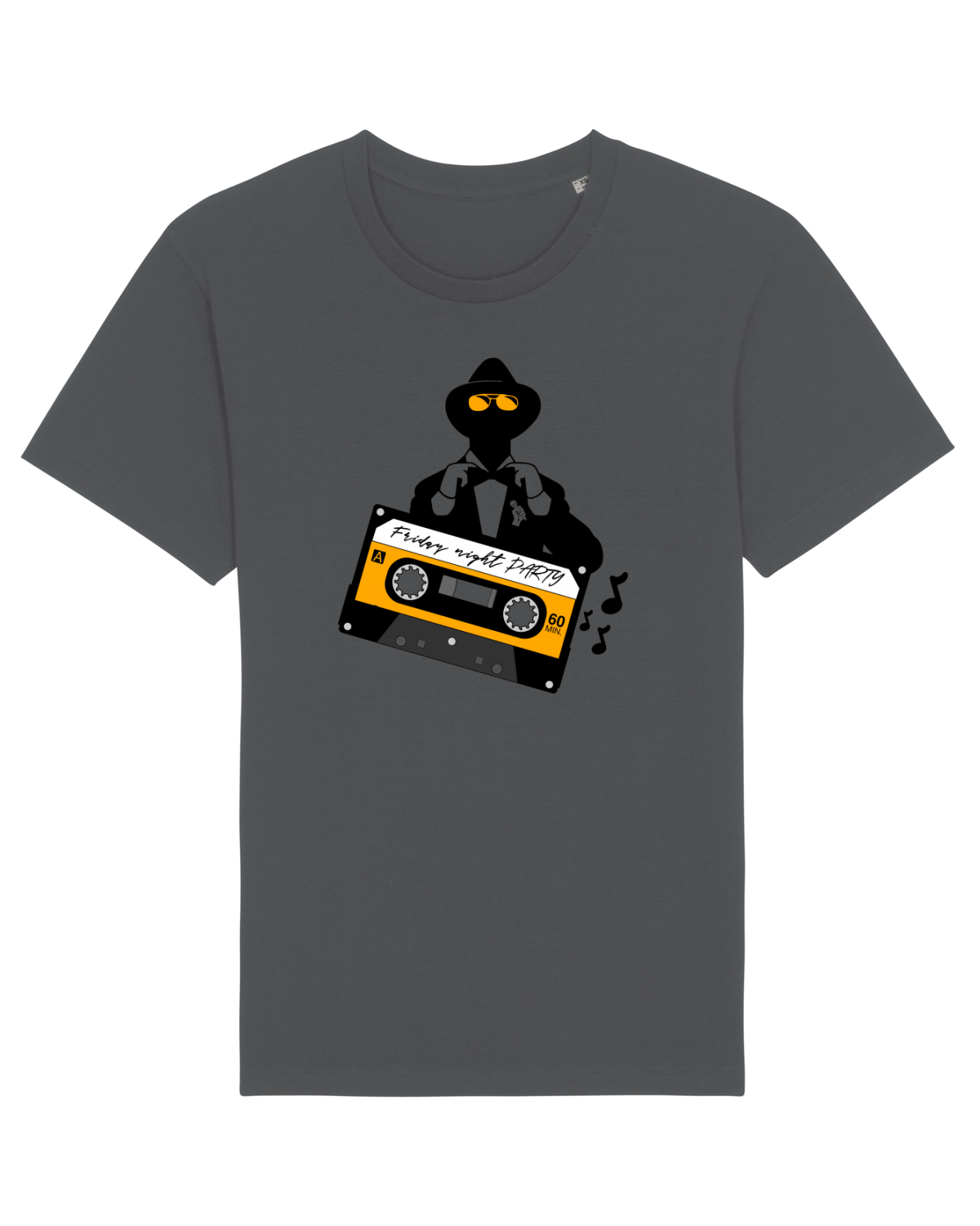 Tricou mânecă scurtă Unisex Rocker Anthracite