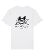 Coffee, Cats & Books Tricou mânecă scurtă Unisex Rocker