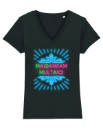 MaiDansamMultAici Tricou mânecă scurtă guler V Damă Evoker