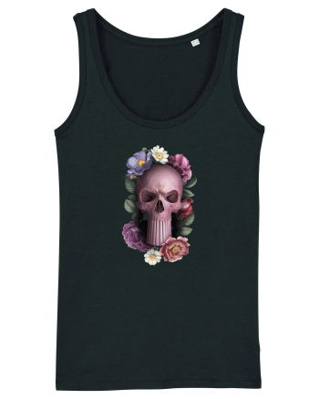 Craniu cu flori punishskull 02 Black