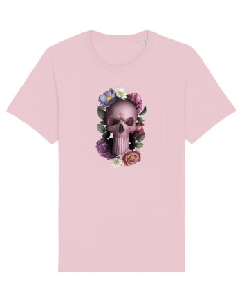 Craniu cu flori punishskull 02 Cotton Pink