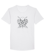 cap de mort Tricou mânecă scurtă guler larg Bărbat Skater