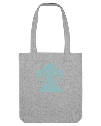 green skull Heather Grey