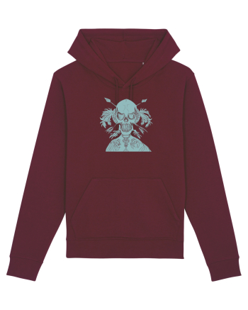 green skull Burgundy