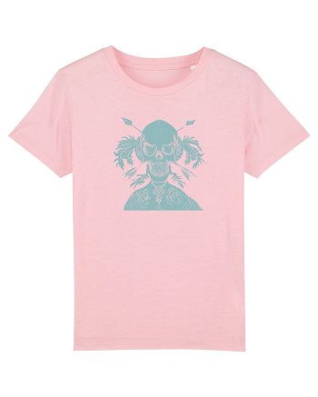 green skull Cotton Pink