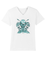  fighter skull Tricou mânecă scurtă guler V Bărbat Presenter