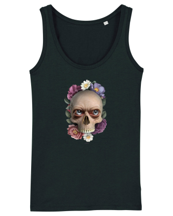 Craniu cu flori si ochi 01 Black