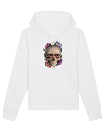 Craniu cu flori si ochi 01 White