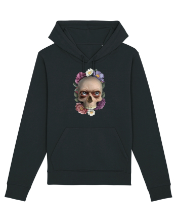 Craniu cu flori si ochi 01 Black
