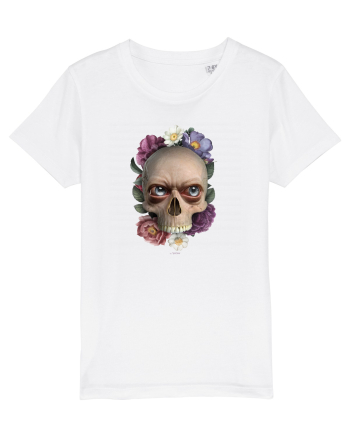 Craniu cu flori si ochi 01 White
