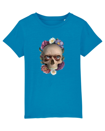 Craniu cu flori si ochi 01 Azur