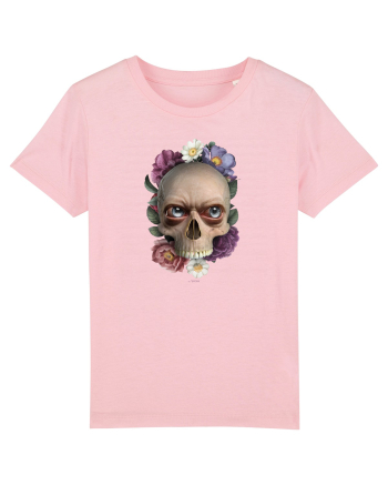 Craniu cu flori si ochi 01 Cotton Pink